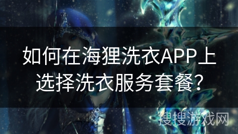 如何在海狸洗衣APP上选择洗衣服务套餐？