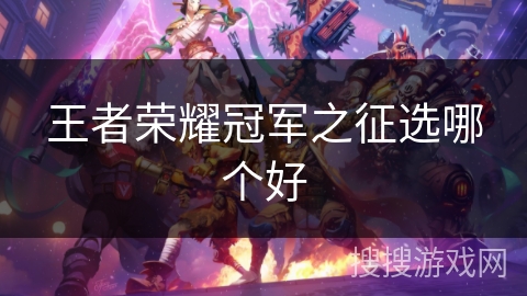 王者荣耀冠军之征选哪个好