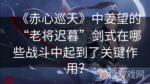 《赤心巡天》中姜望的“老将迟暮”剑式在哪些战斗中起到了关键作用？