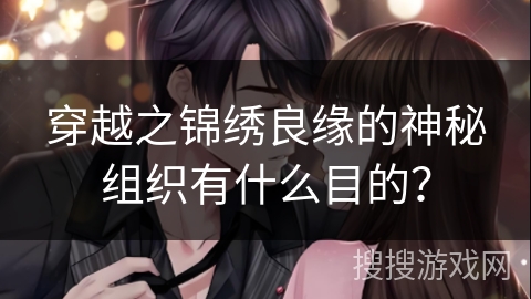 穿越之锦绣良缘的神秘组织有什么目的？