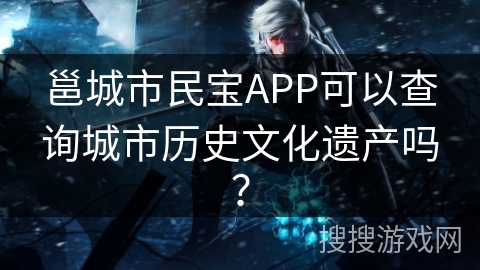 邕城市民宝APP可以查询城市历史文化遗产吗？
