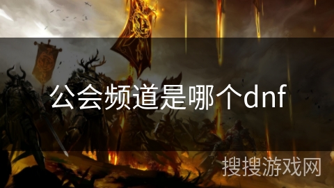 公会频道是哪个dnf