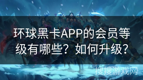 环球黑卡APP的会员等级有哪些？如何升级？