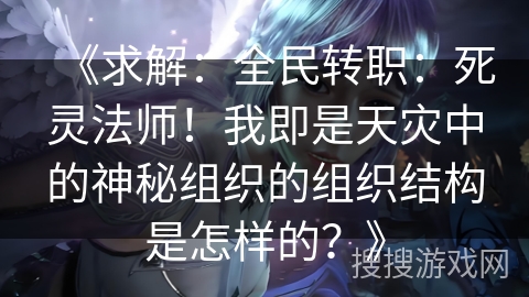 《求解：全民转职：死灵法师！我即是天灾中的神秘组织的组织结构是怎样的？》