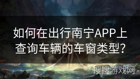如何在出行南宁APP上查询车辆的车窗类型？