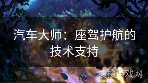汽车大师：座驾护航的技术支持
