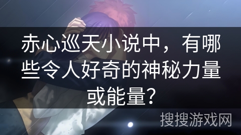 赤心巡天小说中，有哪些令人好奇的神秘力量或能量？