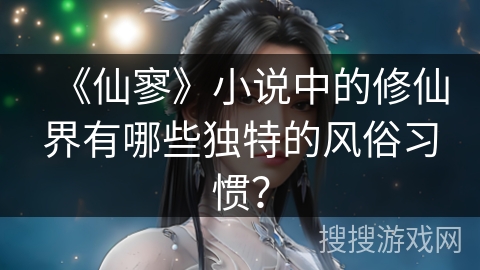 《仙寥》小说中的修仙界有哪些独特的风俗习惯？