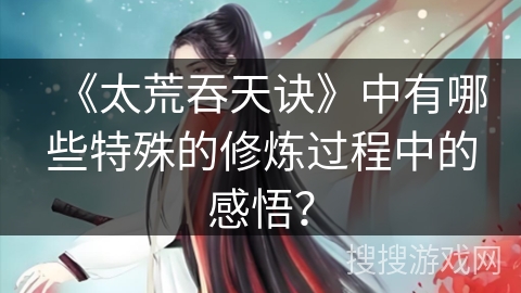 《太荒吞天诀》中有哪些特殊的修炼过程中的感悟？