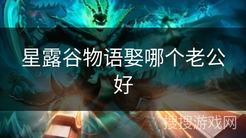 星露谷物语娶哪个老公好