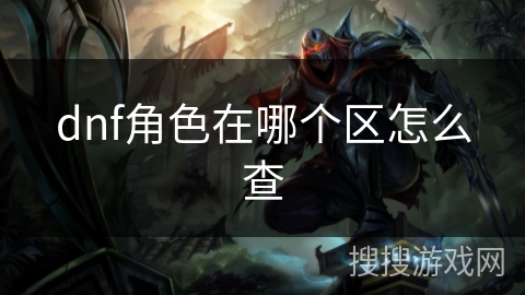 dnf角色在哪个区怎么查