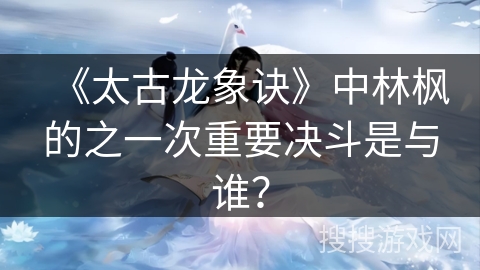 《太古龙象诀》中林枫的之一次重要决斗是与谁？