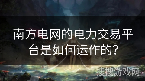 南方电网的电力交易平台是如何运作的？