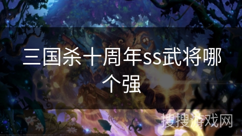 三国杀十周年ss武将哪个强