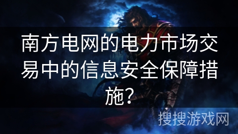 南方电网的电力市场交易中的信息安全保障措施？