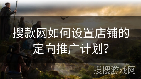 搜款网如何设置店铺的定向推广计划？