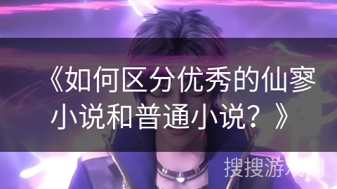 《如何区分优秀的仙寥小说和普通小说？》