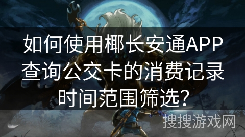 如何使用椰长安通APP查询公交卡的消费记录时间范围筛选？