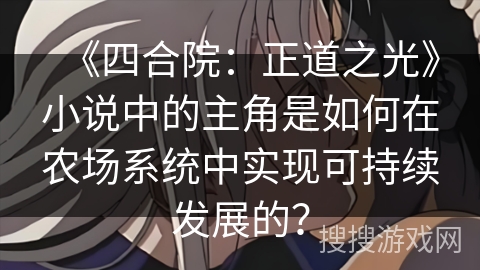 《四合院：正道之光》小说中的主角是如何在农场系统中实现可持续发展的？