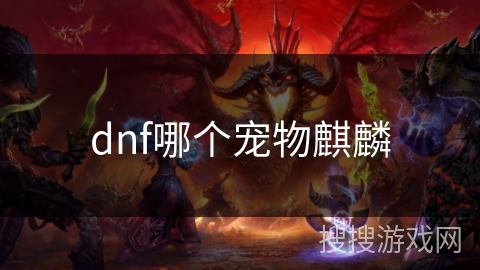 dnf哪个宠物麒麟