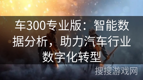 车300专业版：智能数据分析，助力汽车行业数字化转型