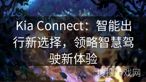 Kia Connect：智能出行新选择，领略智慧驾驶新体验