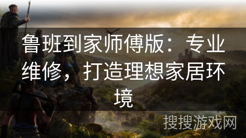 鲁班到家师傅版:专业维修,打造理想家居环境 鲁班到家师傅版:专业维修,打造理想家居环境