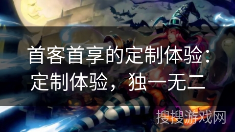 首客首享的定制体验：定制体验，独一无二