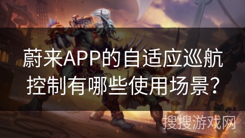 蔚来APP的自适应巡航控制有哪些使用场景? 蔚来APP的自适应巡航控制有哪些使用场景?