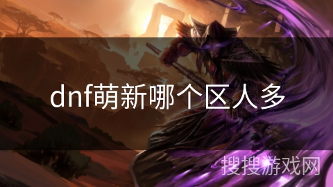 dnf萌新哪个区人多