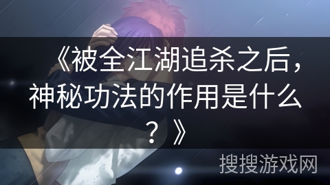 《被全江湖追杀之后，神秘功法的作用是什么？》