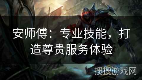 安师傅：专业技能，打造尊贵服务体验