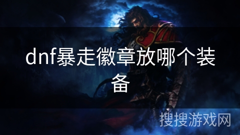 dnf暴走徽章放哪个装备
