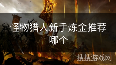 怪物猎人新手炼金推荐哪个