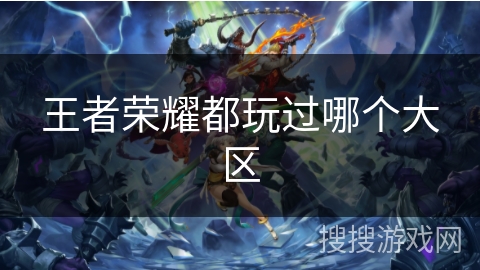王者荣耀都玩过哪个大区 王者荣耀都玩过哪个大区