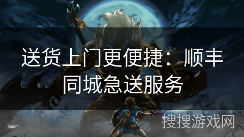 送货上门更便捷：顺丰同城急送服务