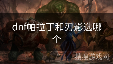 dnf帕拉丁和刃影选哪个