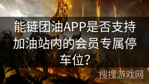 能链团油APP是否支持加油站内的会员专属停车位？