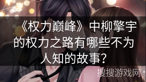 《权力巅峰》中柳擎宇的权力之路有哪些不为人知的故事？