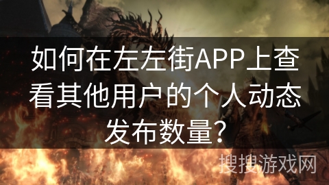 如何在左左街APP上查看其他用户的个人动态发布数量？