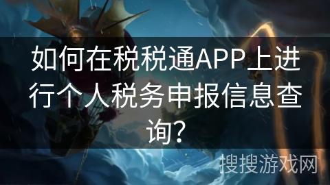 如何在税税通APP上进行个人税务申报信息查询？