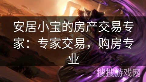 安居小宝的房产交易专家：专家交易，购房专业