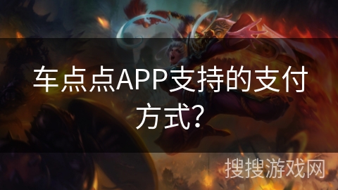 车点点APP支持的支付方式? 车点点APP支持的支付方式?