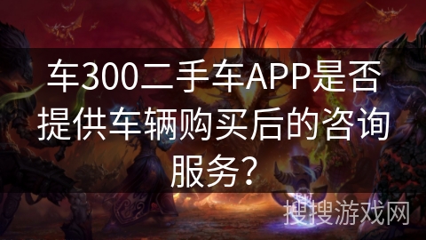 车300二手车APP是否提供车辆购买后的咨询服务？
