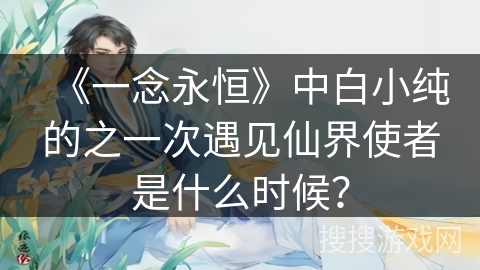 《一念永恒》中白小纯的之一次遇见仙界使者是什么时候？