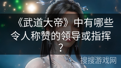 《武道大帝》中有哪些令人称赞的领导或指挥？