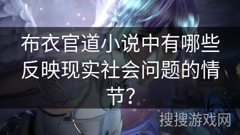 布衣官道小说中有哪些反映现实社会问题的情节？