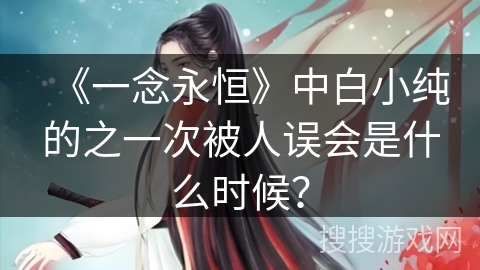 《一念永恒》中白小纯的之一次被人误会是什么时候？