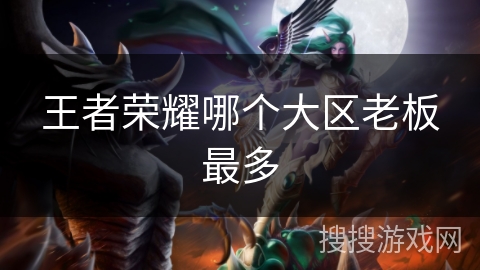 王者荣耀哪个大区老板最多