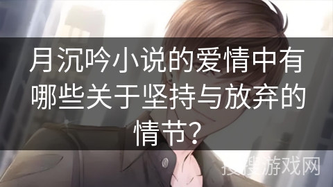 月沉吟小说的爱情中有哪些关于坚持与放弃的情节？